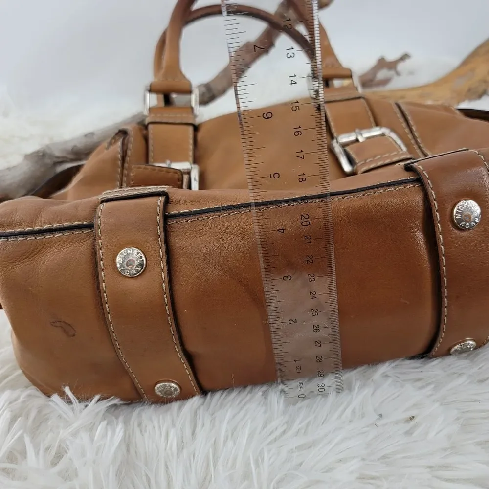 Michael Michael kors tan satchel leather